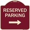 Signmission Designer Series-Reserved Parking 2, Burgungy Heavy-Gauge Aluminum, 18" x 18", BU-1818-9765 A-DES-BU-1818-9765 - alternate 1